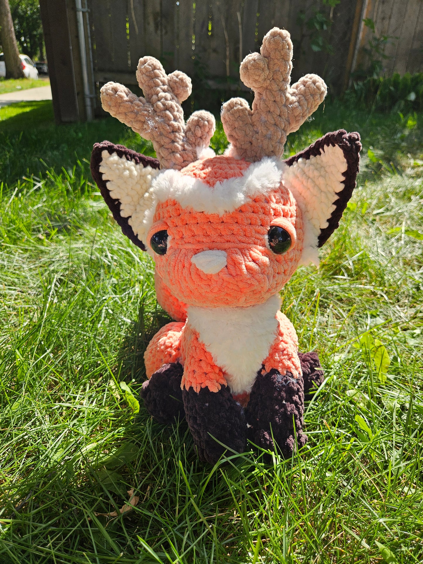 Fae the Whimsical Fox Orange and Brown - Made to Order