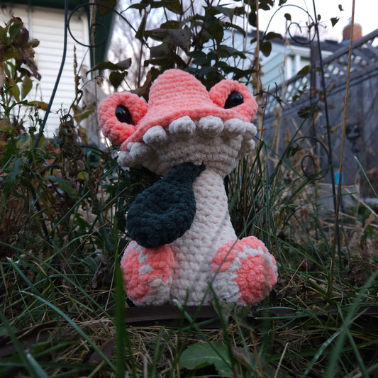 Gus The Silly Mushroom (medium) - orange and white